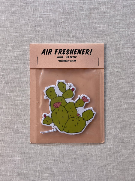 Air freshener resembling a prickly pear cactus