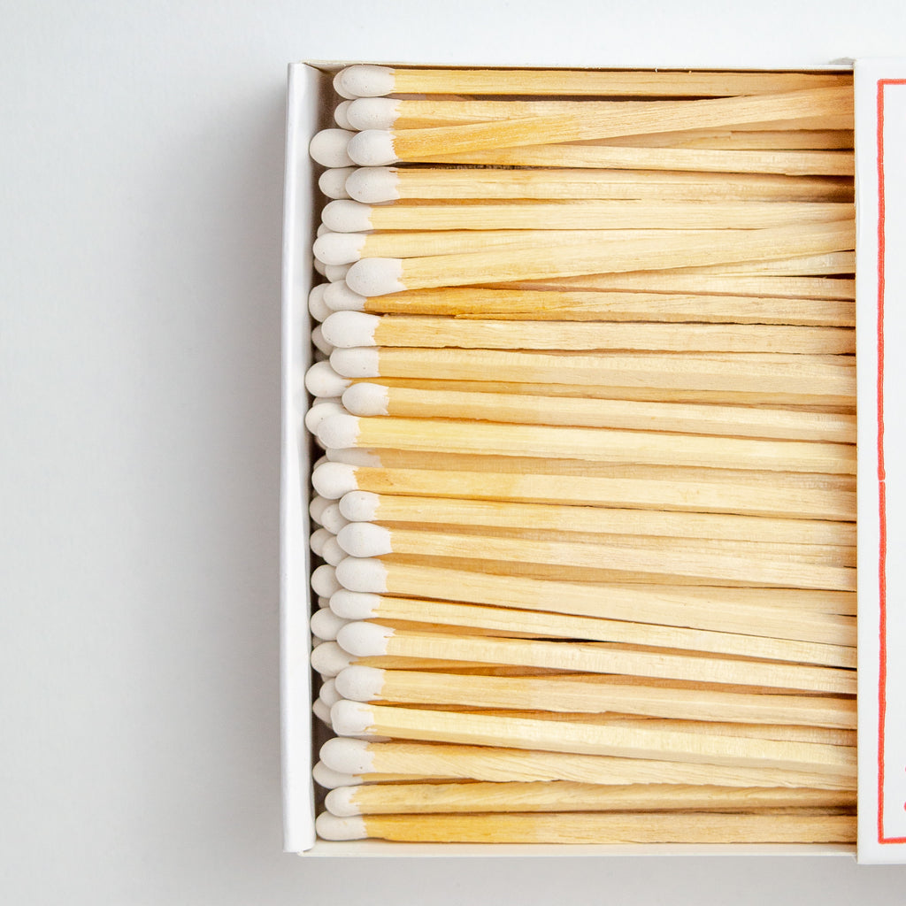 An open box of matches.